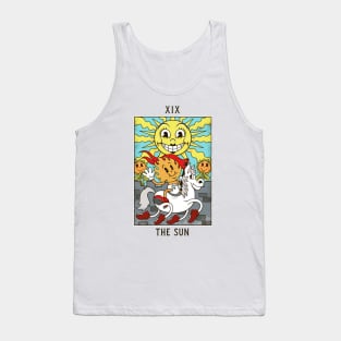 The Sun - Mystical Medleys - Vintage Rubber Hose Cartoon Tarot (white) Tank Top